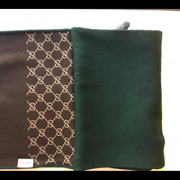 Gg Print Wool Silk Scarf/Wrap - Picture 1 of 3